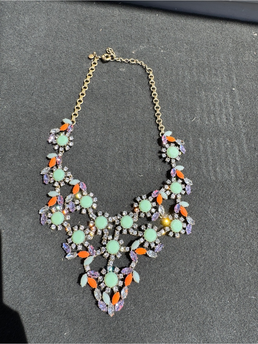 J. Crew statement sparkly jewelled necklace
